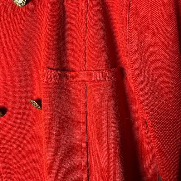 DONCASTER Red Sweater Cardigan- Double Button Front- Size Small - Picture 3 of 6